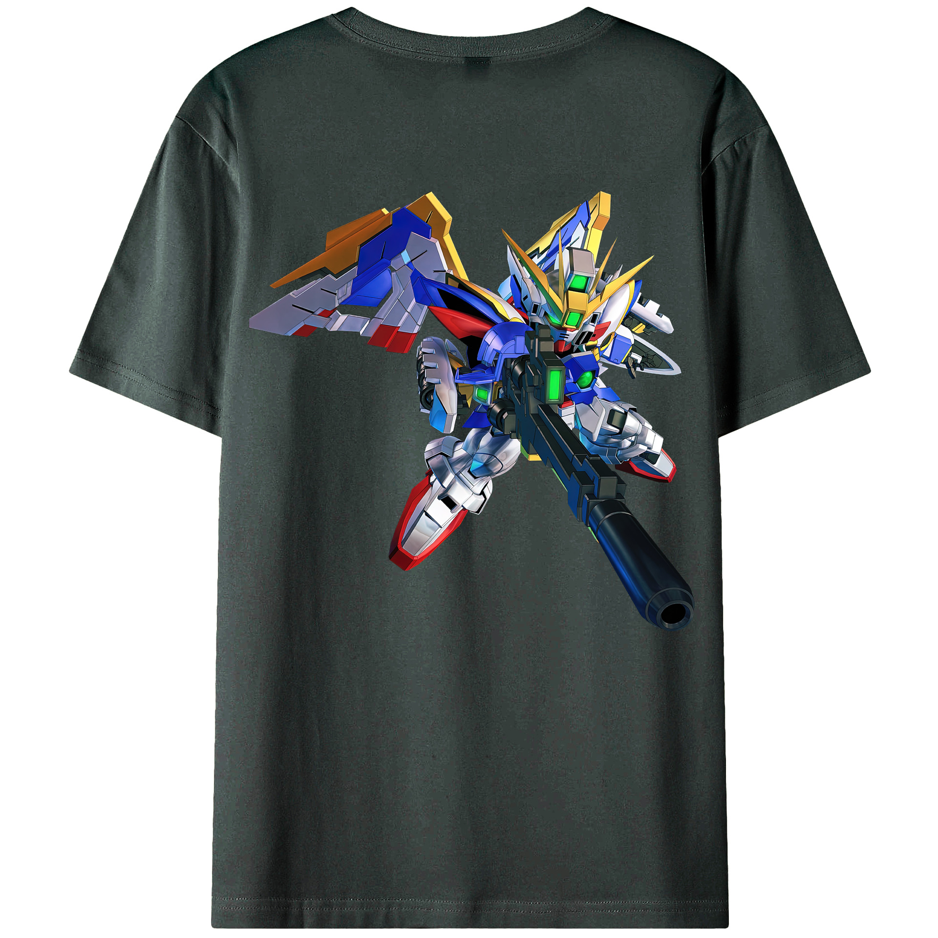 （画像用） 機動戦士ガンダム Mobile Suit Gundam 綿100％ メンズ半袖Tシャツ（バックプリント） 通気性